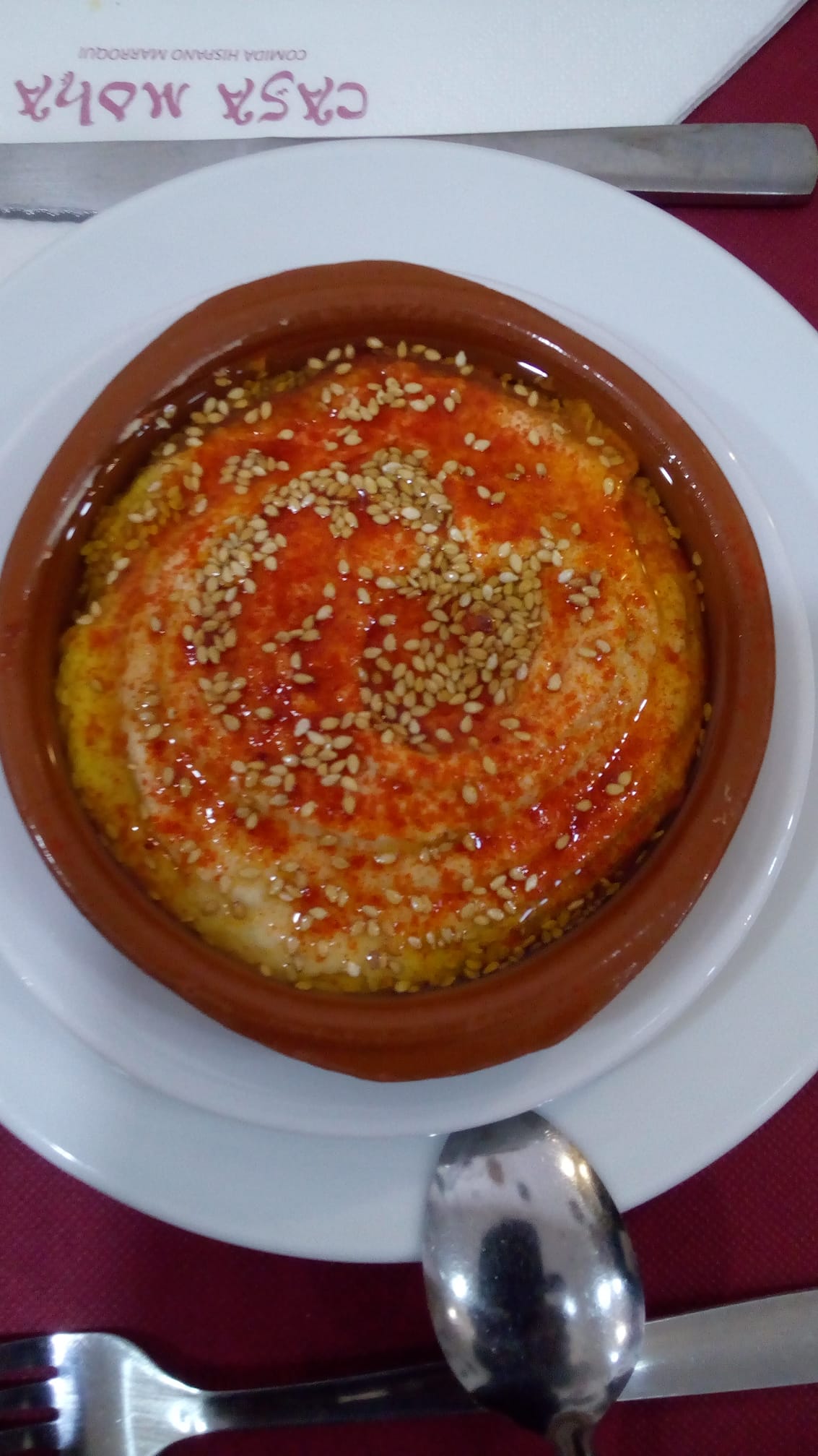 Hummus Casa Moha punta umbría comida marroquí y mediterránea 